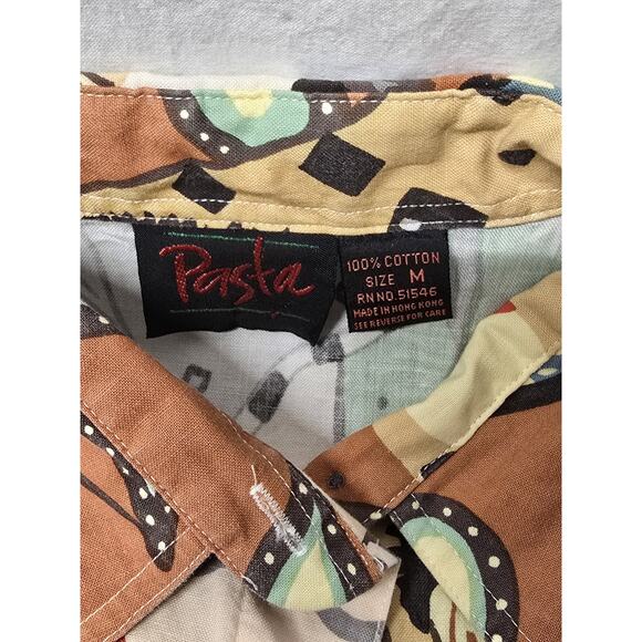 Pasta Women’s Shirt Embroidered Floral Button Down Long Sleeve Size S - Picture 6 of 7